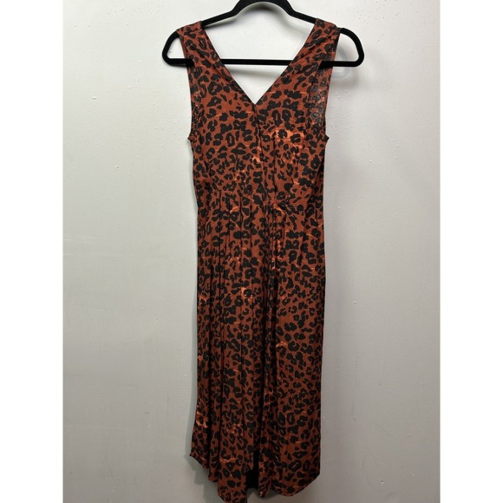 Beachlunchlounge Dress Womens Extra Small Rumba Red Anais Leopard Print Viscose
